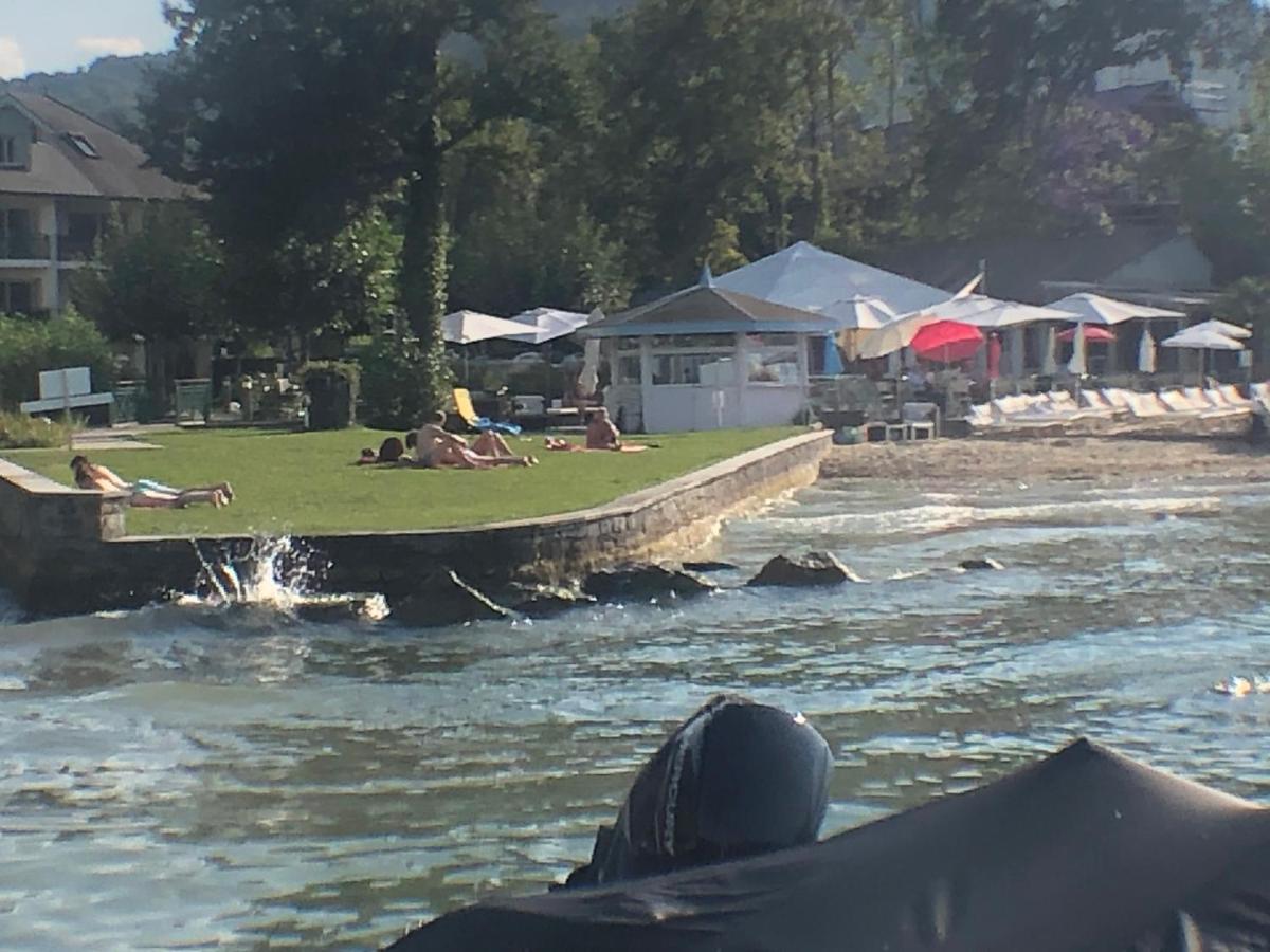 Studio Les Pieds Dans L'Eau Au Bord Du Lac D'Annecy Duingt Exteriör bild