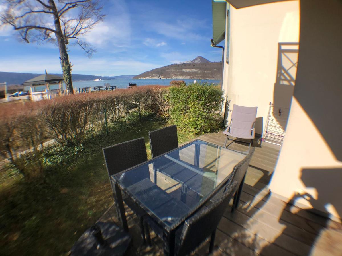 Studio Les Pieds Dans L'Eau Au Bord Du Lac D'Annecy Duingt Exteriör bild